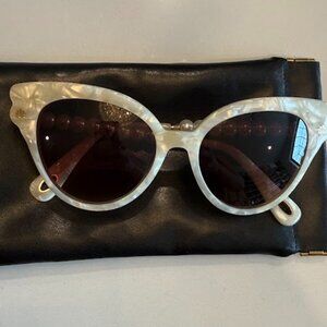 Lele Sadoughi Mother of Pearl Cat-Eye Sunglasses